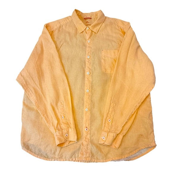 Tommy Bahama Linen Long Sleeve Button Down Oxford Shirt Size XL - Picture 1 of 3
